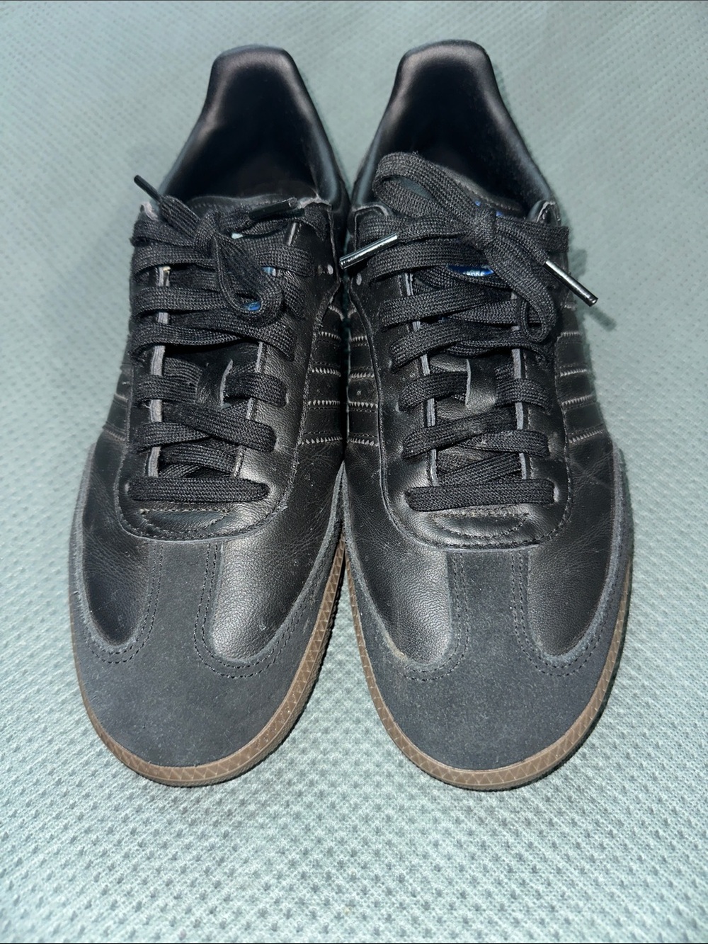 Adidas Sambas Originals Black Leather and Suede Low-Top Sneakers